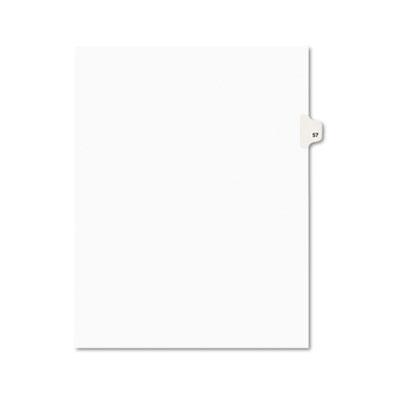 View larger image of Preprinted Legal Exhibit Side Tab Index Dividers, Avery Style, 10-Tab, 57, 11 x 8.5, White, 25/Pack, (1057)