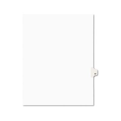 View larger image of Preprinted Legal Exhibit Side Tab Index Dividers, Avery Style, 10-Tab, 67, 11 x 8.5, White, 25/Pack, (1067)