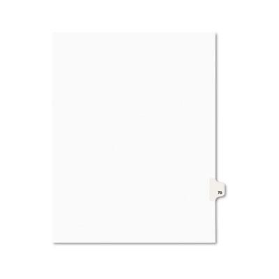 View larger image of Preprinted Legal Exhibit Side Tab Index Dividers, Avery Style, 10-Tab, 70, 11 x 8.5, White, 25/Pack, (1070)