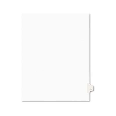 View larger image of Preprinted Legal Exhibit Side Tab Index Dividers, Avery Style, 10-Tab, 73, 11 x 8.5, White, 25/Pack, (1073)