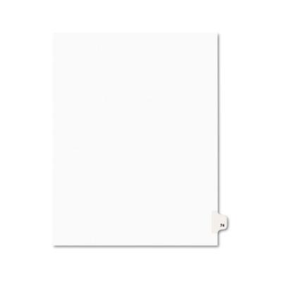 View larger image of Preprinted Legal Exhibit Side Tab Index Dividers, Avery Style, 10-Tab, 74, 11 x 8.5, White, 25/Pack, (1074)