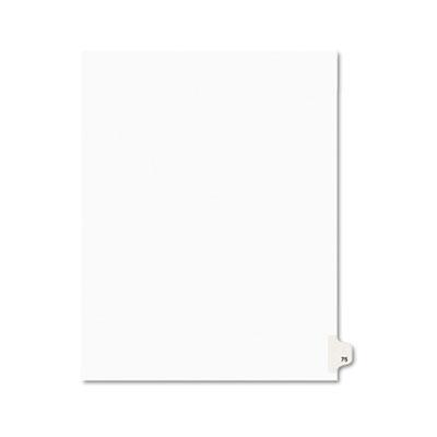 View larger image of Preprinted Legal Exhibit Side Tab Index Dividers, Avery Style, 10-Tab, 75, 11 x 8.5, White, 25/Pack, (1075)
