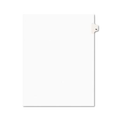 View larger image of Preprinted Legal Exhibit Side Tab Index Dividers, Avery Style, 10-Tab, 78, 11 x 8.5, White, 25/Pack, (1078)