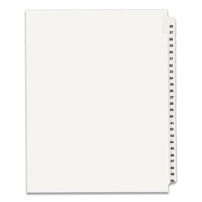 View larger image of Preprinted Legal Exhibit Side Tab Index Dividers, Avery Style, 25-Tab, 26 to 50, 11 x 8.5, White, 1 Set, (1331)