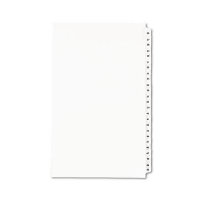 View larger image of Preprinted Legal Exhibit Side Tab Index Dividers, Avery Style, 25-Tab, 26 to 50, 14 x 8.5, White, 1 Set, (1431)