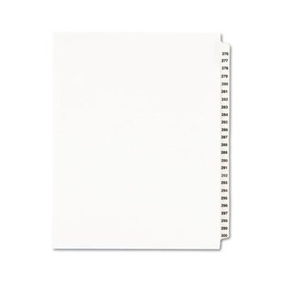 View larger image of Preprinted Legal Exhibit Side Tab Index Dividers, Avery Style, 25-Tab, 276 to 300, 11 x 8.5, White, 1 Set, (1341)
