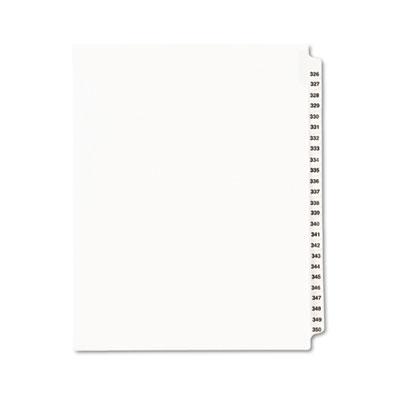 View larger image of Preprinted Legal Exhibit Side Tab Index Dividers, Avery Style, 25-Tab, 326 to 350, 11 x 8.5, White, 1 Set, (1343)