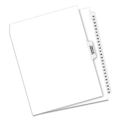 View larger image of Preprinted Legal Exhibit Side Tab Index Dividers, Avery Style, 26-Tab, 26 to 50, 11 x 8.5, White, 1 Set