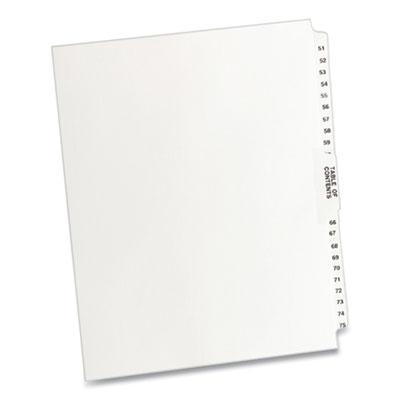 View larger image of Preprinted Legal Exhibit Side Tab Index Dividers, Avery Style, 26-Tab, 51 to 75, 11 x 8.5, White, 1 Set