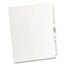 Preprinted Legal Exhibit Side Tab Index Dividers, Avery Style, 26-Tab, 51 to 75, 11 x 8.5, White, 1 Set
