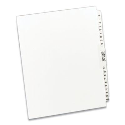 View larger image of Preprinted Legal Exhibit Side Tab Index Dividers, Avery Style, 26-Tab, 76 to 100, 11 x 8.5, White, 1 Set