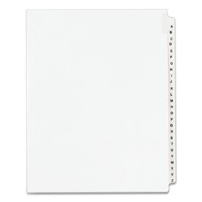 View larger image of Preprinted Legal Exhibit Side Tab Index Dividers, Avery Style, 26-Tab, A to Z, 11 x 8.5, White, 1 Set, (1400)