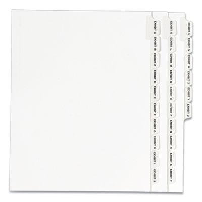 View larger image of Preprinted Legal Exhibit Side Tab Index Dividers, Avery Style, 26-Tab, Exhibit A - Exhibit Z, 11 x 8.5, White, 1 Set, (1370)