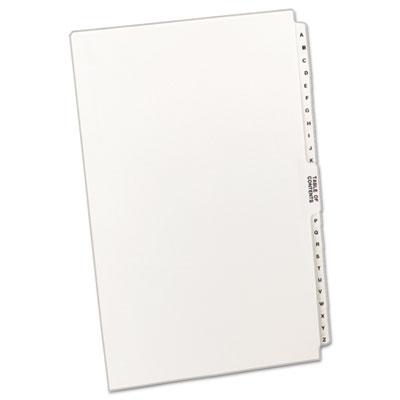 View larger image of Preprinted Legal Exhibit Side Tab Index Dividers, Avery Style, 27-Tab, A to Z, 14 x 8.5, White, 1 Set
