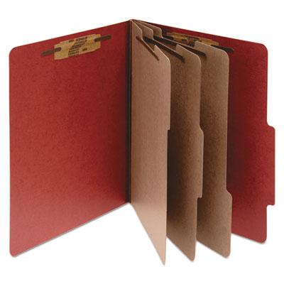 View larger image of Pressboard Classification Folders, 3 Dividers, Legal Size, Earth Red, 10/Box