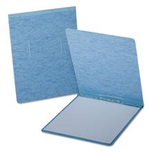 Pressguard Report Cover With Reinforced Top Hinge, Two-Prong Metal Fastener, 2" Capacity, 8.5 X 11, Light Blue/light Blue
