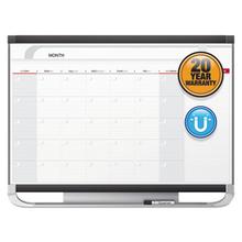 Prestige 2 Magnetic Total Erase Monthly Calendar, 36 x 24, White Surface, Graphite Fiberboard/Plastic Frame