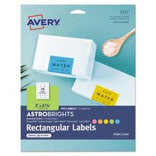 Printable Color Labels with Sure Feed and Easy Peel, 2 x 2.63, Assorted Colors, 15/Sheet, 10 Sheets/Pack