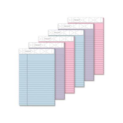 View larger image of Prism + Colored Writing Pads, Narrow Rule, 50 Assorted Pastel-Color 5 X 8 Sheets, 6/pack