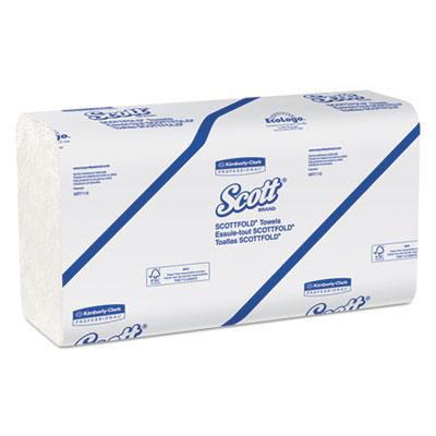 View larger image of Pro Scottfold Towels, 1-Ply, 9.4 x 12.4, White, 175 Towels/Pack, 25 Packs/Carton