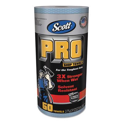 View larger image of Pro Shop Towels, Heavy Duty, 1-Ply, 10.4 x 11, Blue, 12 Rolls/Carton