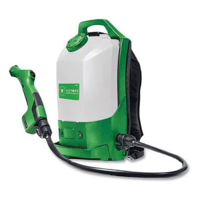 View larger image of Professional Cordless Electrostatic Backpack Sprayer, 2.25 gal, 0.65" x 48" Hose, Green/Translucent White/Black