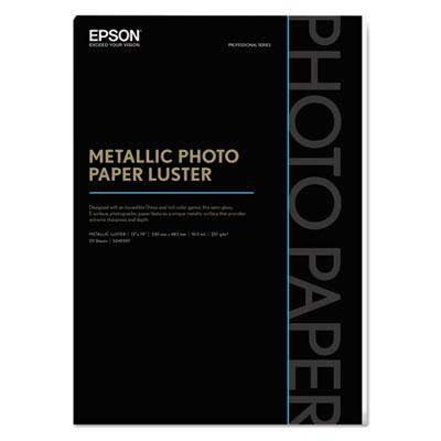 View larger image of Professional Media Metallic Luster Photo Paper, 5.5 mil, 13 x 19, White, 25/Pack