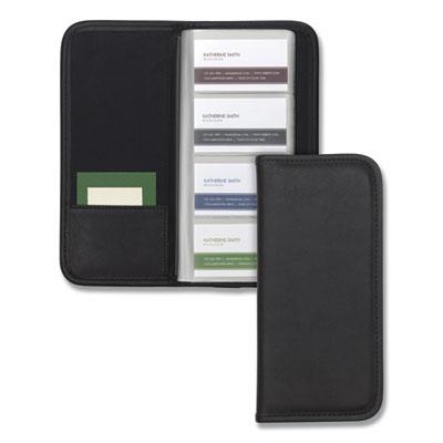 View larger image of Professional Vinyl Business Card File, Holds 160 2 x 3.5 Cards, 4.75 x 10.25, Black