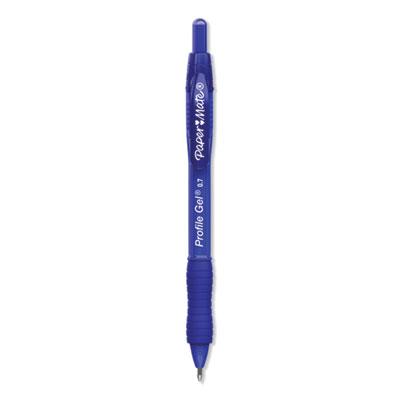 View larger image of Profile Retractable Gel Pen, Medium 0.7 mm, Blue Ink, Translucent Blue Barrel, 36/Pack