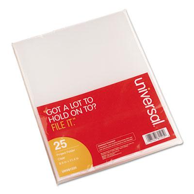 View larger image of Project Folders, Letter Size, Clear, 25/Pack