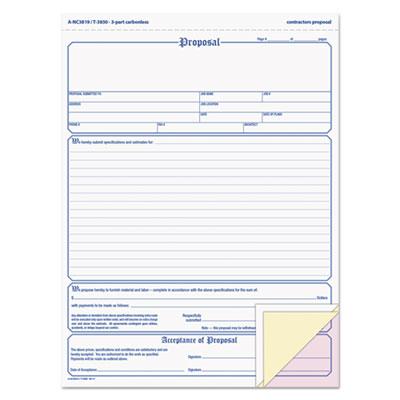 View larger image of Proposal Form, Three-Part Carbonless, 11 x 8.5, 50 Forms Total