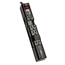 Protect It! Surge Protector, 6 Outlets/2 USB, 8 ft Cord, 1080 Joules, Black