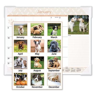 View larger image of Puppies Monthly Desk Pad Calendar, Puppies Photography, 22 x 17, White Sheets, Clear Corners, 12-Month (Jan to Dec): 2024