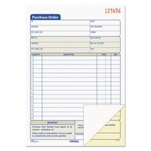 Purchase Order Book, 12 Lines, Two-Part Carbonless, 5.56 x 8.44, 50 Forms Total