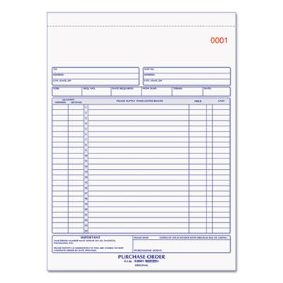 View larger image of Purchase Order Book, 17 Lines, Two-Part Carbonless, 8.5 x 11, 50 Forms Total
