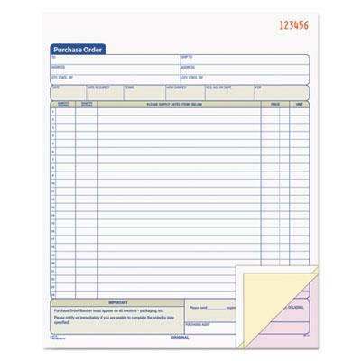View larger image of Purchase Order Book, 22 Lines, Three-Part Carbonless, 8.38 x 10.19, 50 Forms Total
