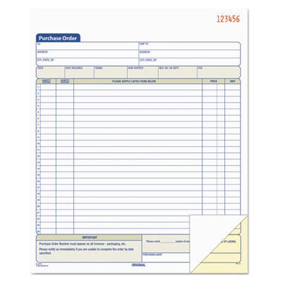 View larger image of Purchase Order Book, 22 Lines, Two-Part Carbonless, 8.38 x 10.19, 50 Forms Total
