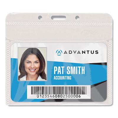 View larger image of PVC-Free Badge Holders, Horizontal, Clear 4.5" x 4" Holder, 4.13" x 3.25" Insert, 50/Pack