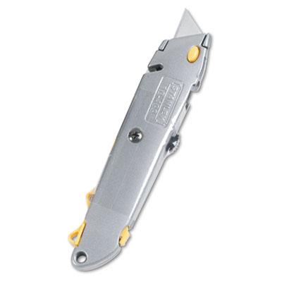 View larger image of Quick-Change Utility Knife with Twine Cutter and (3) Retractable Blades, 6" Metal Handle, Gray, 6/Box