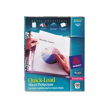 Quick Top & Side Loading Sheet Protectors, Letter, Diamond Clear, 50/Box
