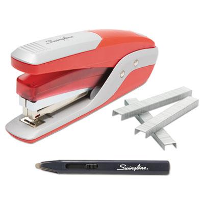 View larger image of Quick Touch Stapler Value Pack, 28-Sheet Capacity, Red/Silver