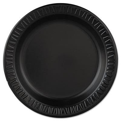 View larger image of Quiet Classic Laminated Foam Dinnerware, Plate, 9" dia, Black, 125/Pk, 4 Pks/Ctn