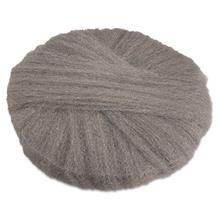 Radial Steel Wool Pads, Grade 0 (Fine): Cleaning and Polishing, 17 in Dia, Gray