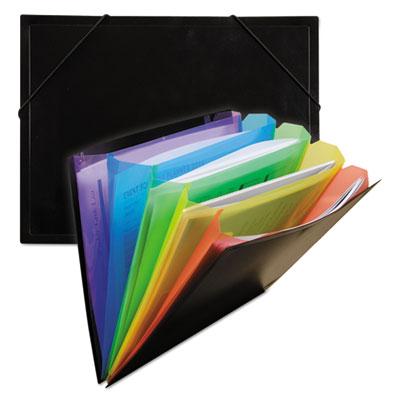 View larger image of Rainbow Document Sorter/Case, 5" Expansion, 5 Sections, Letter Size, Black/Multicolor