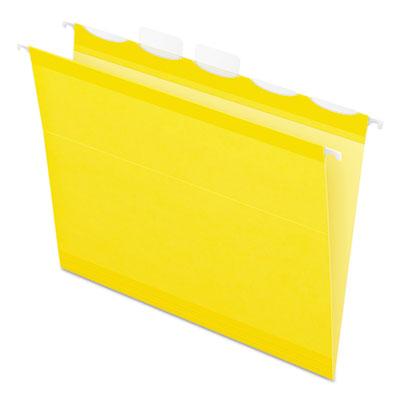 View larger image of Ready-Tab Colored Reinforced Hanging Folders, Letter Size, 1/5-Cut Tabs, Yellow, 25/Box