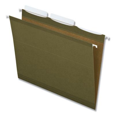View larger image of Ready-Tab Reinforced Hanging File Folders, Letter Size, 1/3-Cut Tabs, Standard Green, 25/Box