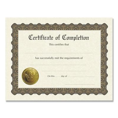 View larger image of Ready-To-Use Certificates, Completion, 11 X 8.5, Ivory/brown/gold Colors With Brown Border, 6/pack