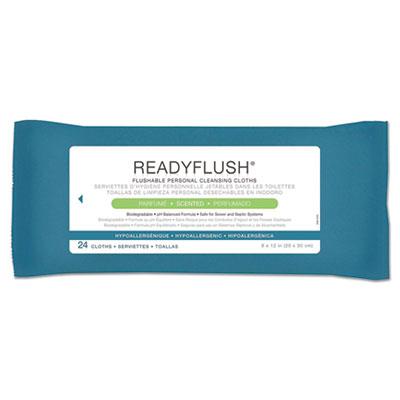 View larger image of ReadyFlush Biodegradable Flushable Wipes, 1-Ply, 8 x 12, White, 24/Pack