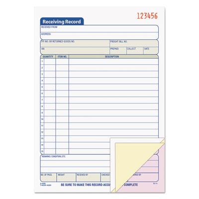 View larger image of Receiving Record Book, Three-Part Carbonless, 5.56 x 7.94, 50 Forms Total