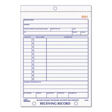 Receiving Record Book, Three-Part Carbonless, 5.56 x 7.94, 50 Forms Total